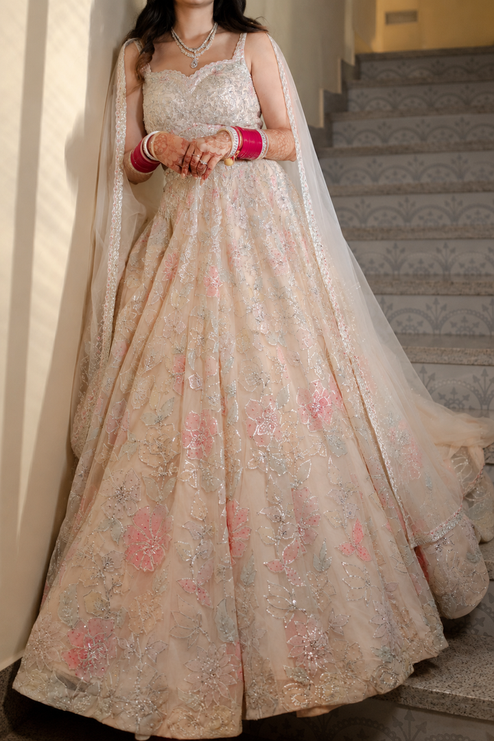 Seema Gujral Floral Embroidered Lehenga Set