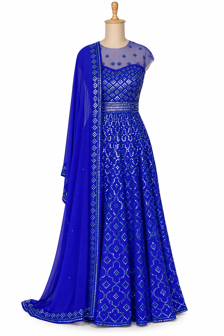 Abu Jani Sandeep Khosla Embellished Anarkali Set