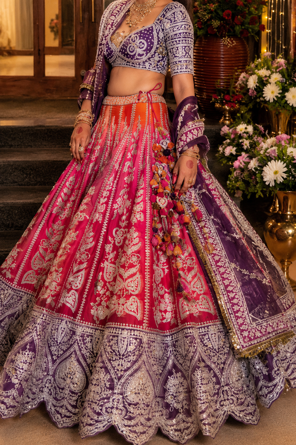 Torani Embroidered Bridal Lehenga Set