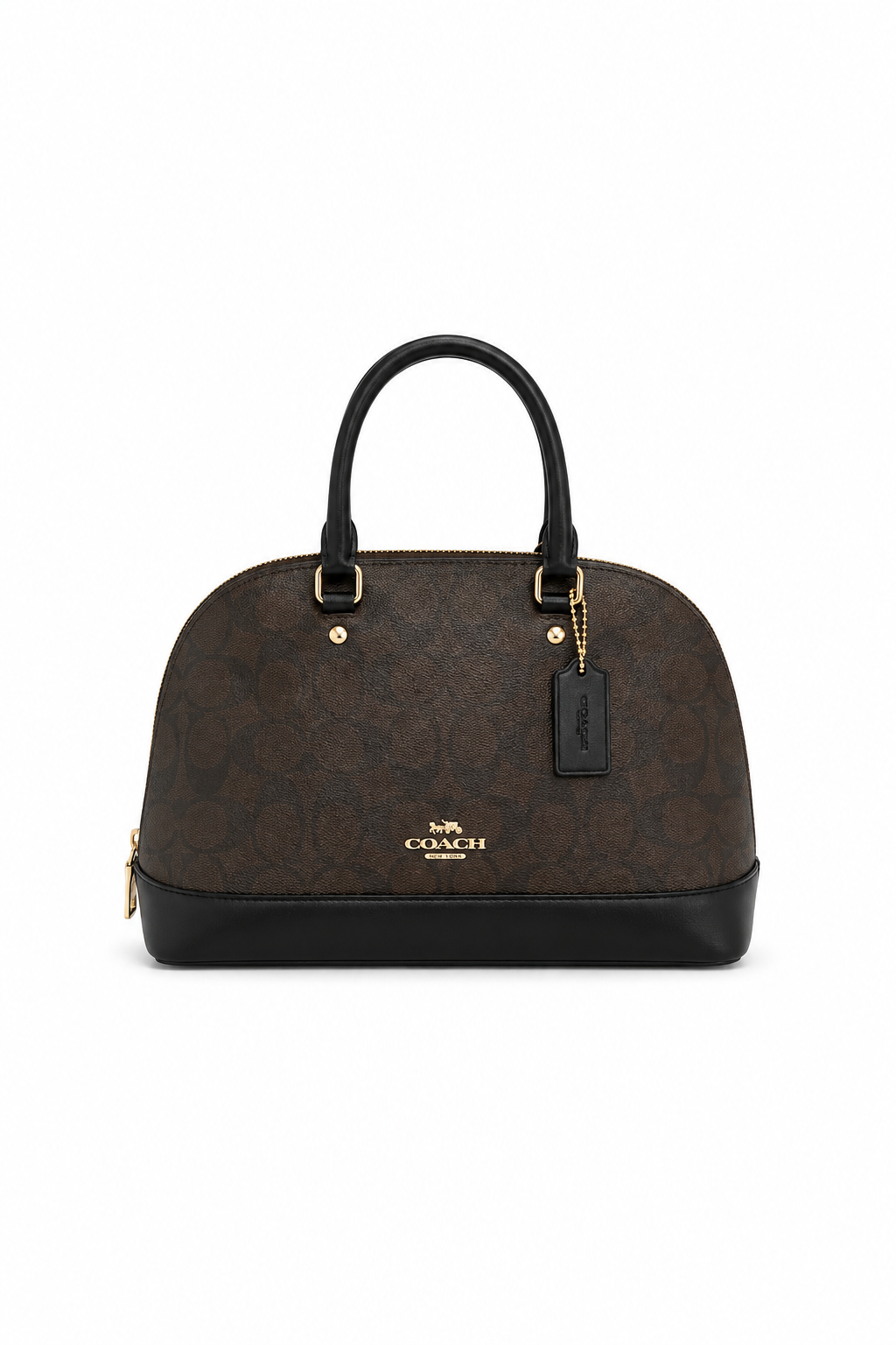 Coach Sierra Signature Coated Canvas and Leather Satchel