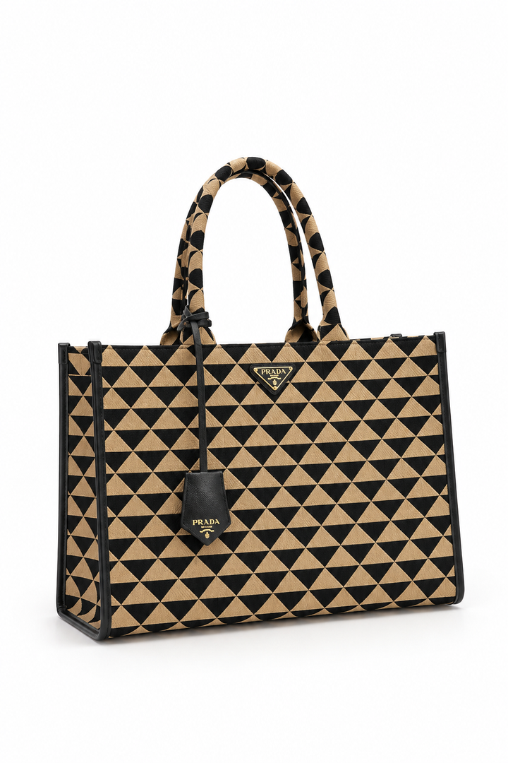 Prada Symbole embroidered tote bag