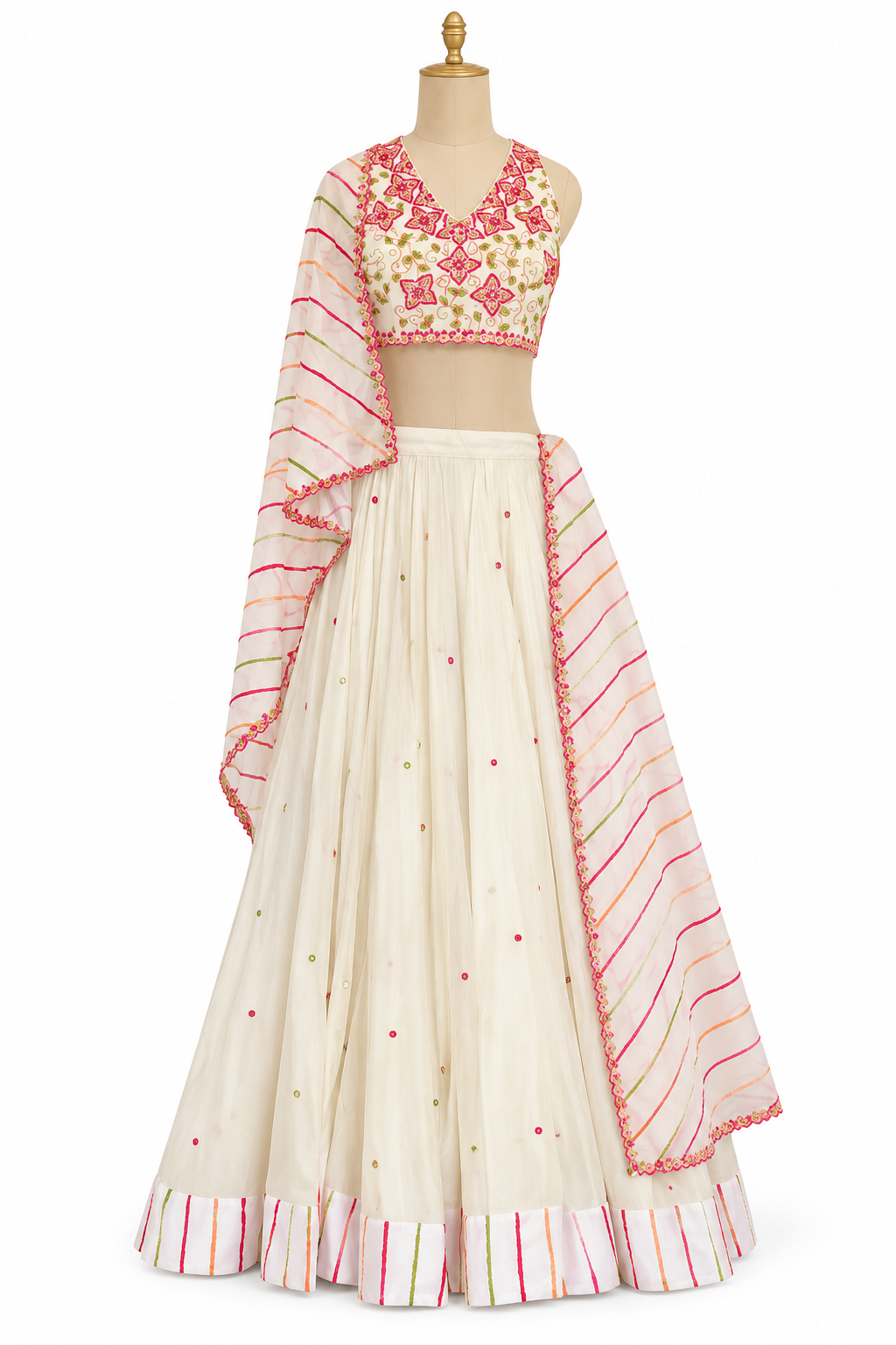 Punit Balana Ivory Embroidered Lehenga Set