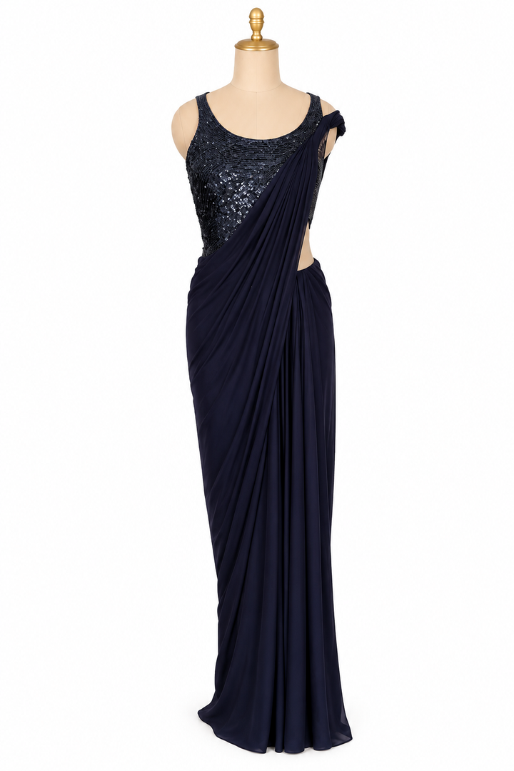 Gaurav Gupta Draped Saree Gown