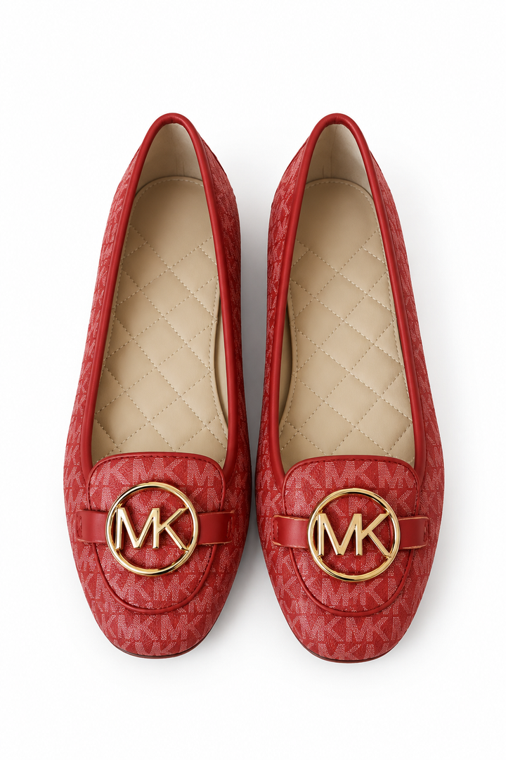 Michael Kors Lillie Printed Moccasins with Metal Accent