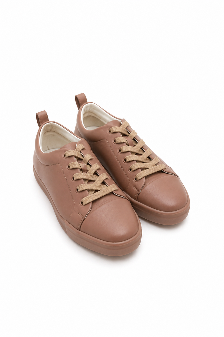 Hermès Happy Lace-Up Leather Sneakers Size 39