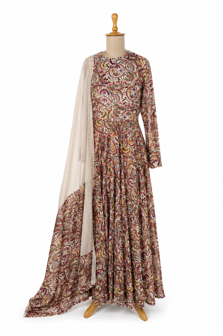 Anamika Khanna Printed Anarkali Set