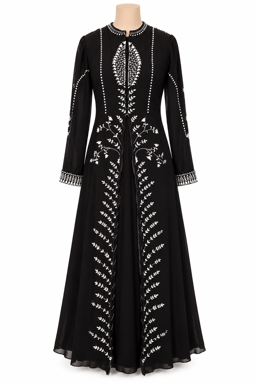 AM:PM Black Embroidered Kurta Set