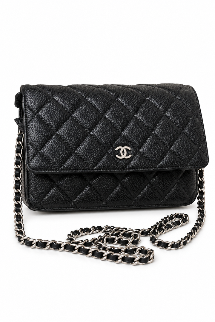 Chanel Black Caviar Small Leather Shoulder Bag