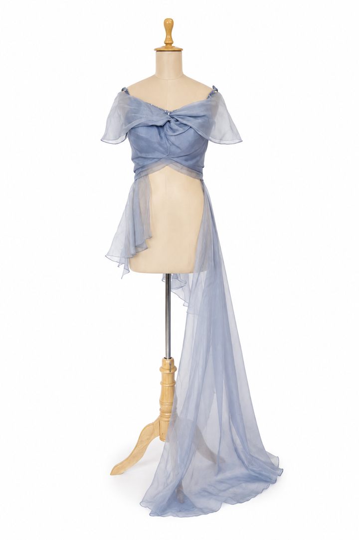 Jade by Monica & Karishma Draped Organza Blouse