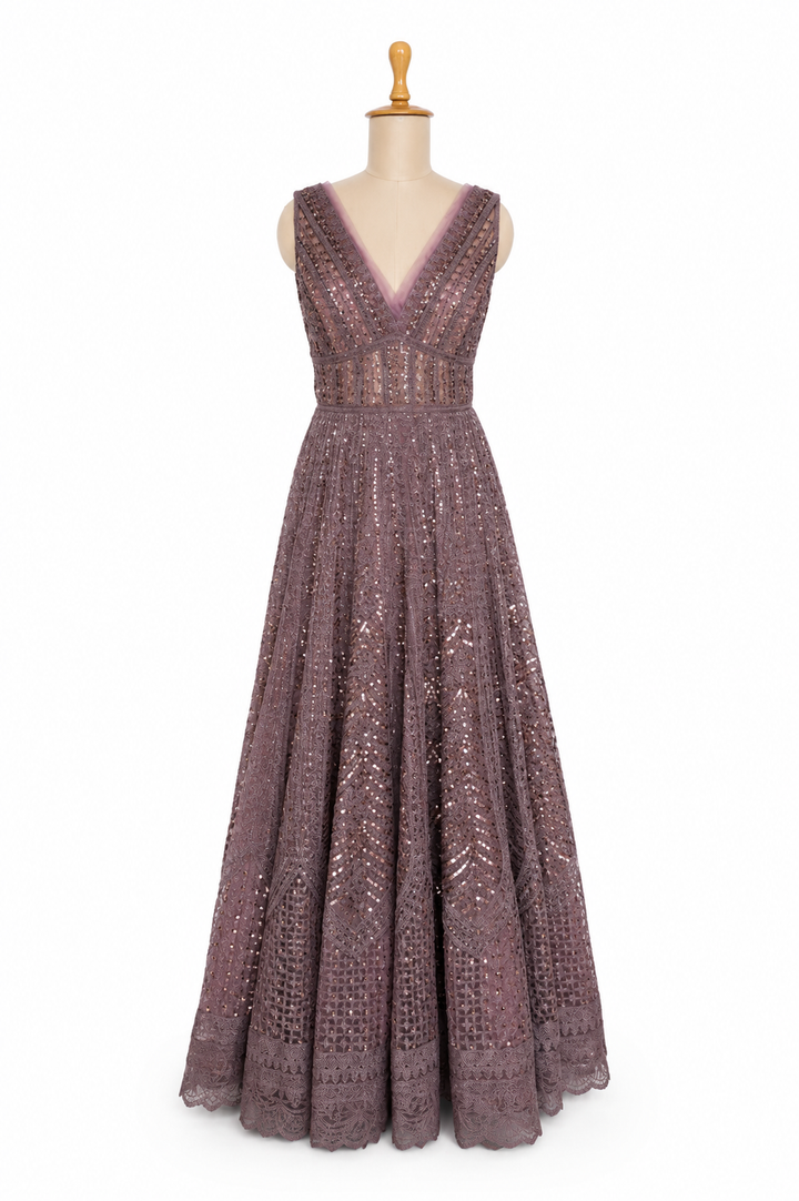 Jade by Monica & Karishma Embellished Gown