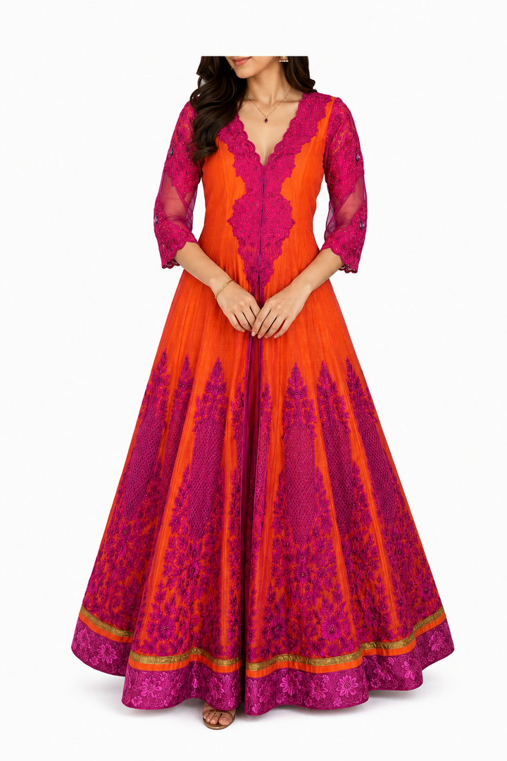 Matsya Embroidered Anarkali