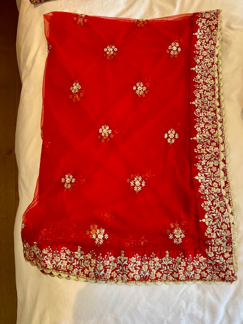 Anita Dongre Red Lehenga Set