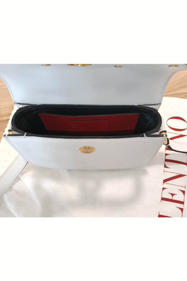 Valentino Off White Super Vee Crossbody Bag