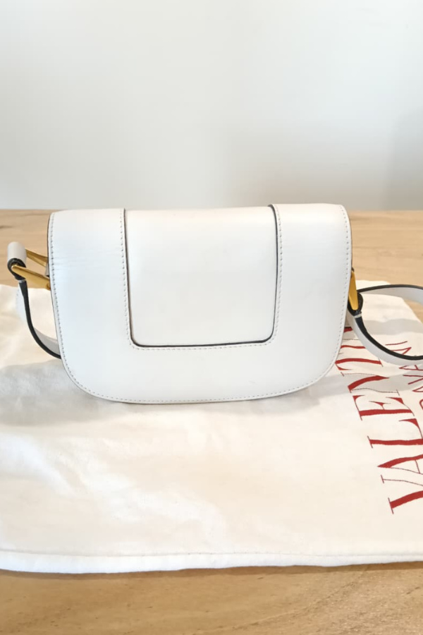 Valentino Off White Super Vee Crossbody Bag