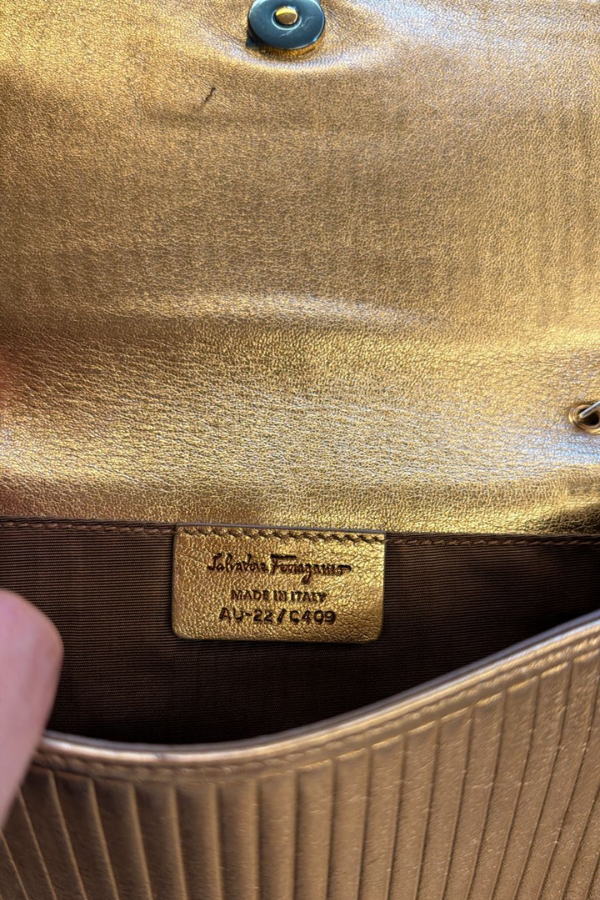 Salvatore Ferragamo Ginny Vara Bow Textured Leather Cross Body Bag