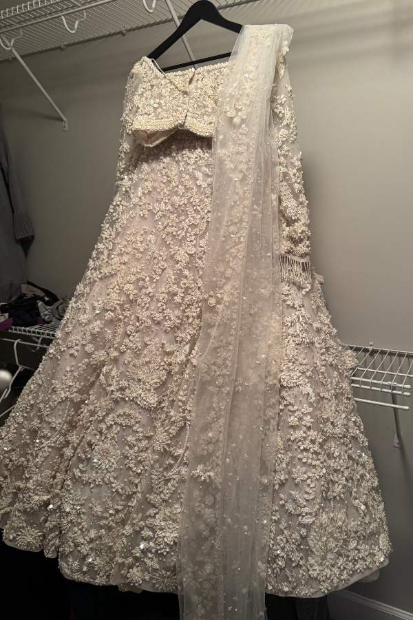 Seema Gujral Pearl Embroidered Lehenga Set