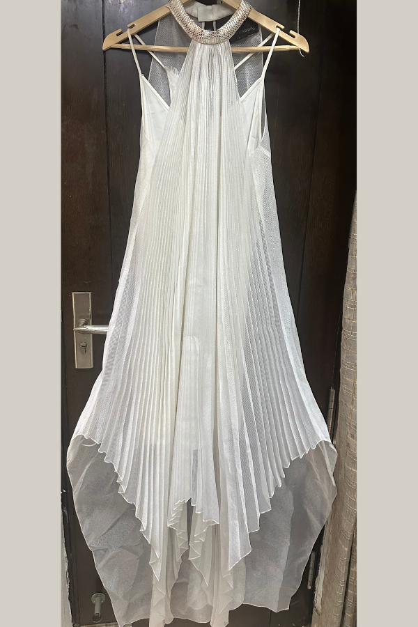 Amit Aggarwal Pleated Halter Dress