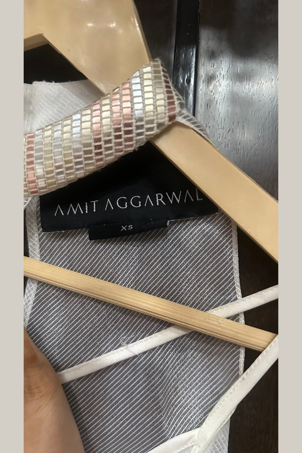 Amit Aggarwal Pleated Halter Dress