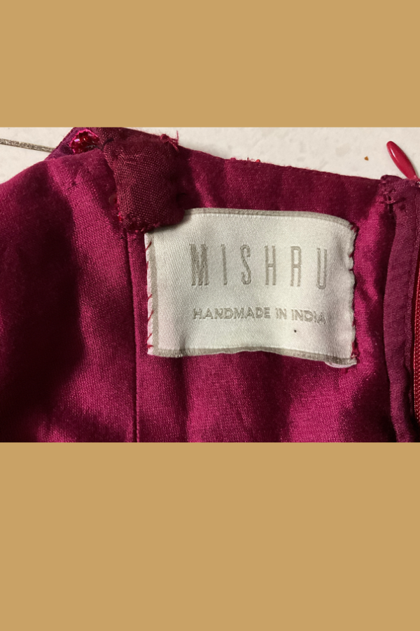 Mishru Red Embellished Dress