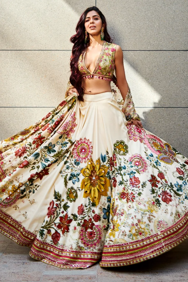 Varun Bahl Multicolor Embroidered Lehenga Set