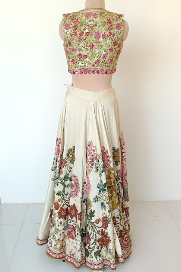 Varun Bahl Multicolor Embroidered Lehenga Set