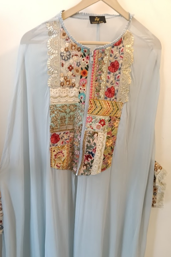 Varun Bahl Embroidered Cape Kurta and Sharara Set