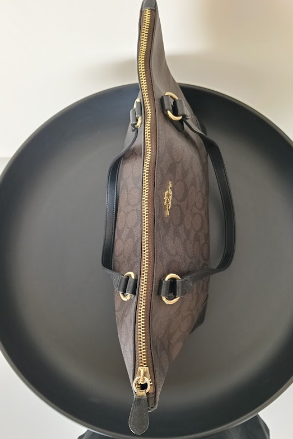 Coach Signature Coated Canvas Shopper Tote