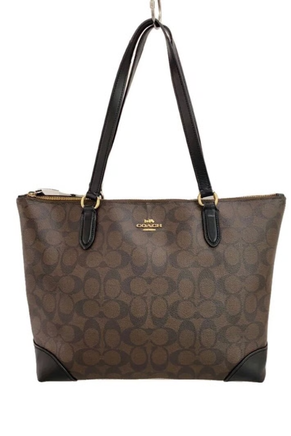 Coach Signature Coated Canvas Shopper Tote