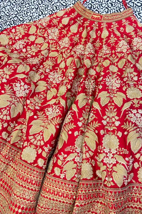 Sabyasachi Red Bridal Lehenga Set