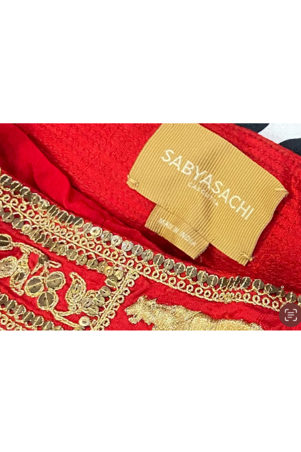Sabyasachi Red Bridal Lehenga Set