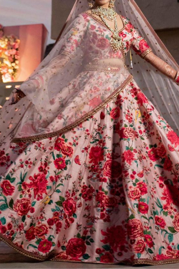 Sabyasachi Floral Embroidered Lehenga