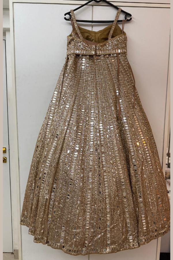 Seema Gujral Gold Embroidered Lehenga Set