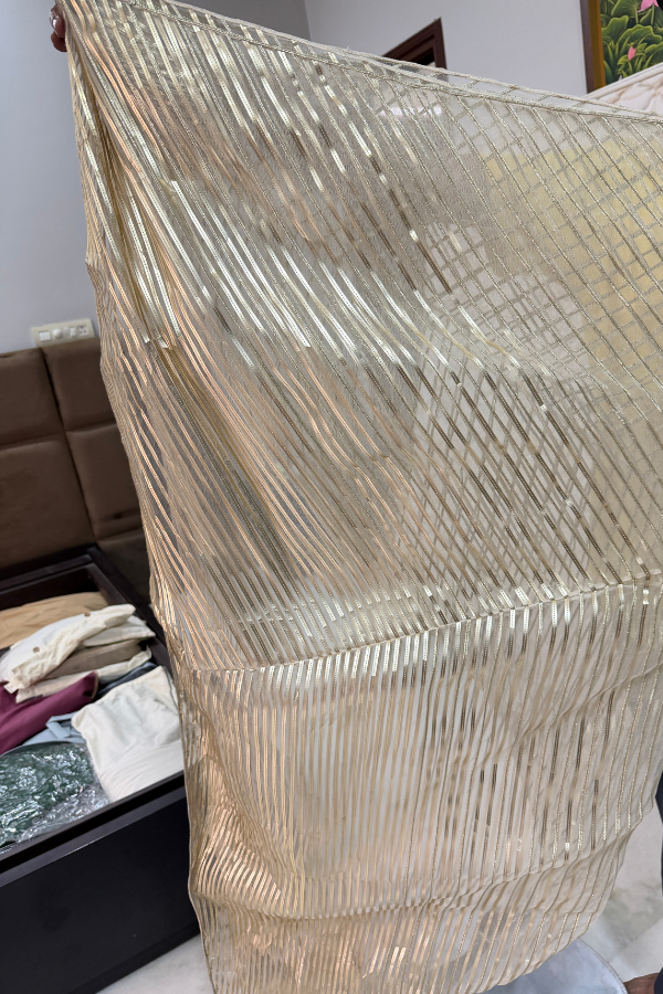 Amit Aggarwal Gold Sculpted Lehenga Set