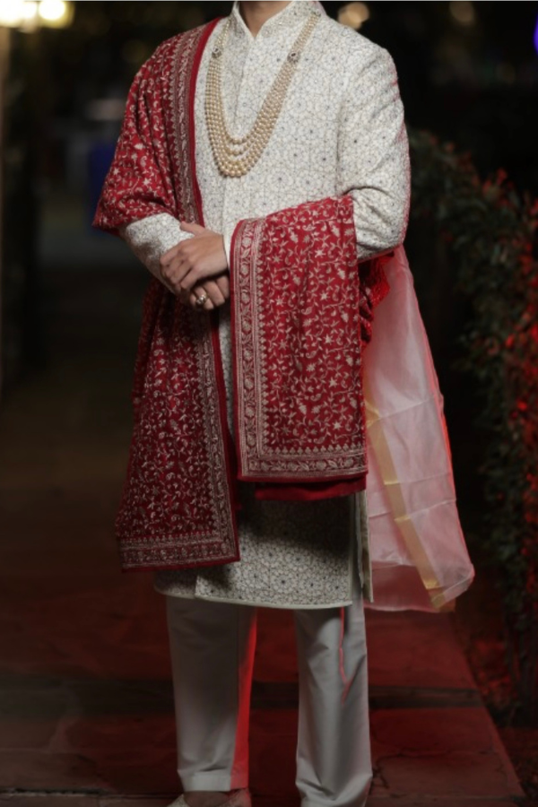 Tasva x Tarun Tahiliani Embroidered Sherwani Set