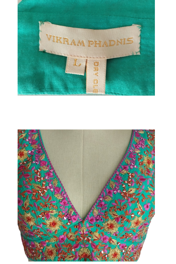 Vikram Phadnis Bandhani Embellished Saree