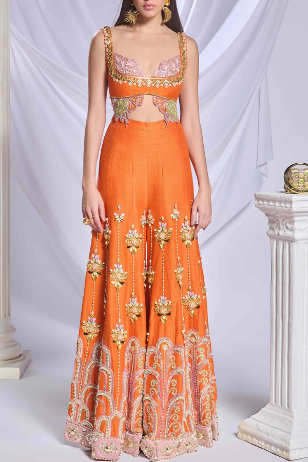 Papa Don't Preach Orange Pixie Palace Pant set