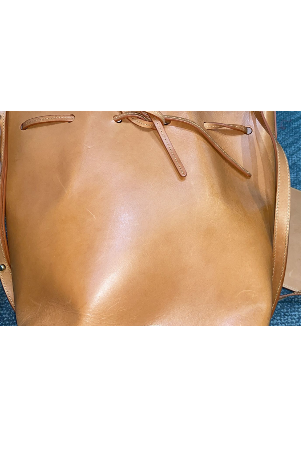 Mansur Gavriel Brown Leather Mini Bucket Bag
