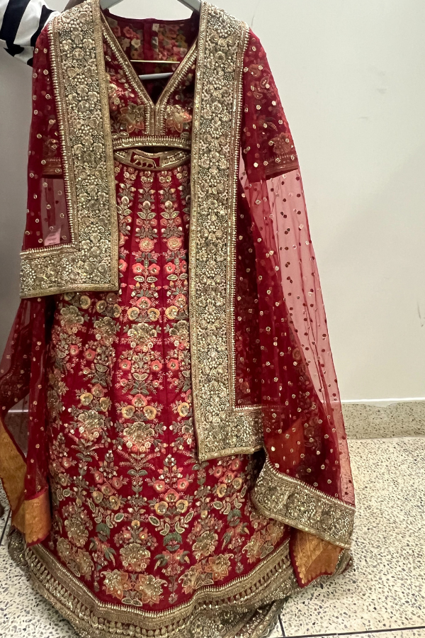 Sabyasachi Red Bridal Lehenga Set