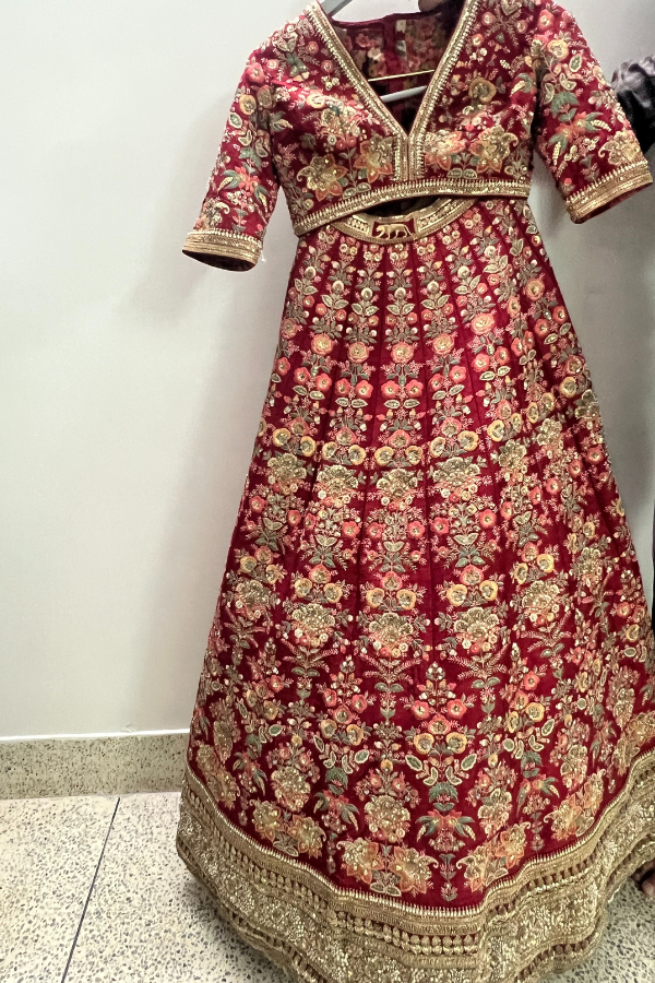 Sabyasachi Red Bridal Lehenga Set