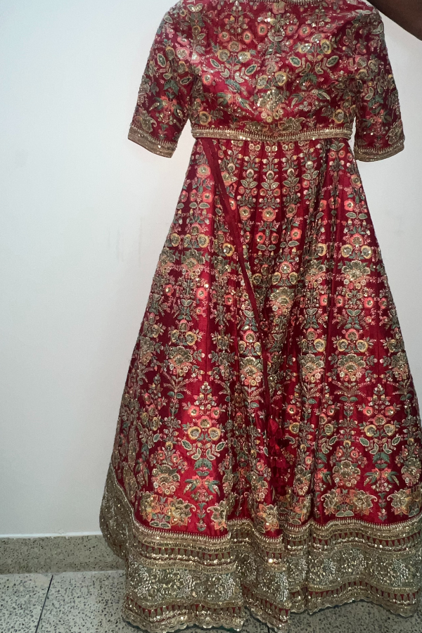 Sabyasachi Red Bridal Lehenga Set