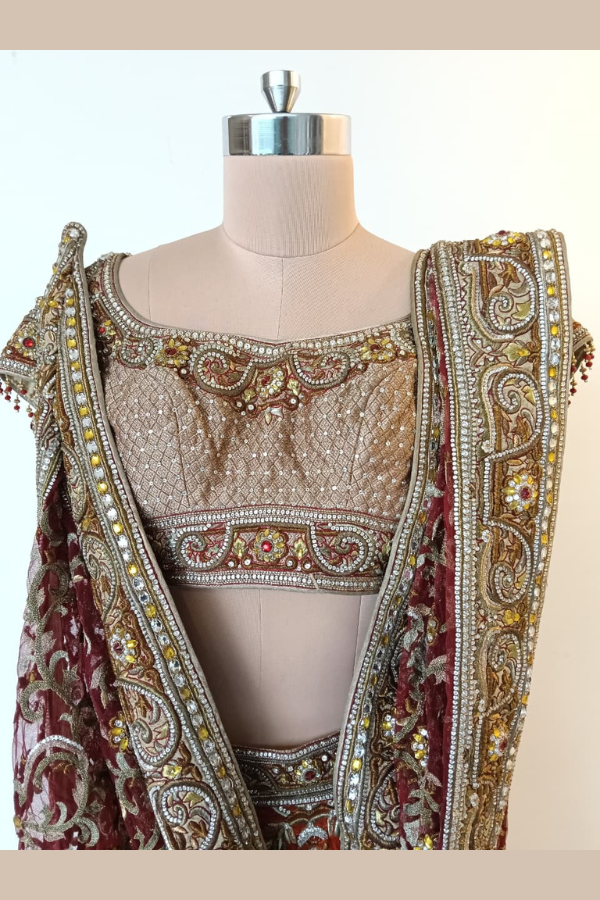 Tarun Tahiliani Hand-Embroidered Bridal Lehenga Set