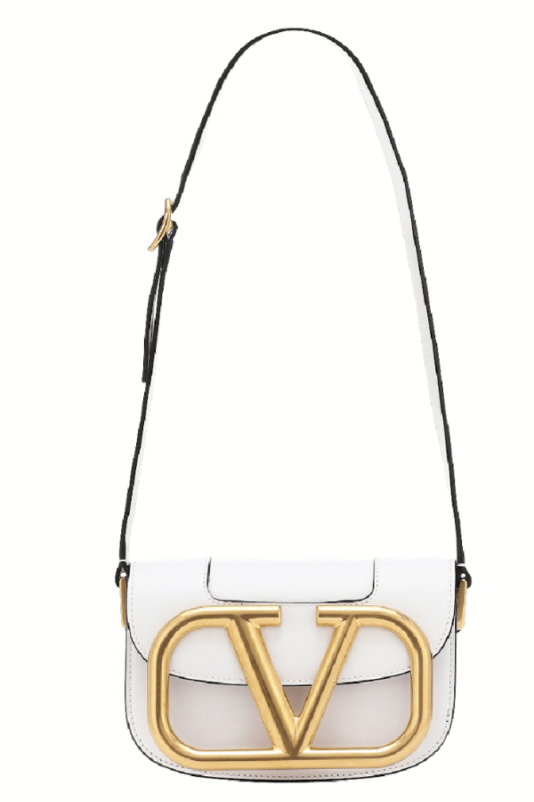 Valentino Off White Super Vee Crossbody Bag