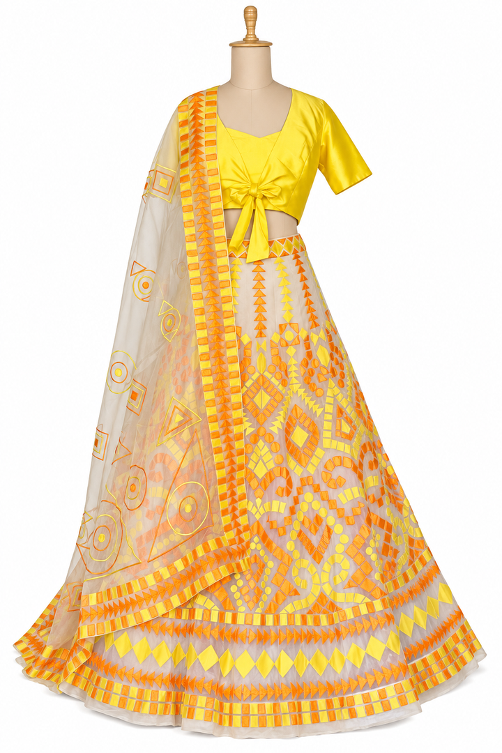 Abu Jani Sandeep Khosla Embroidered Lehenga Set