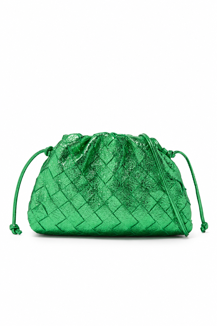 Bottega Veneta Metallic Nappa Intrecciato The Mini Pouch