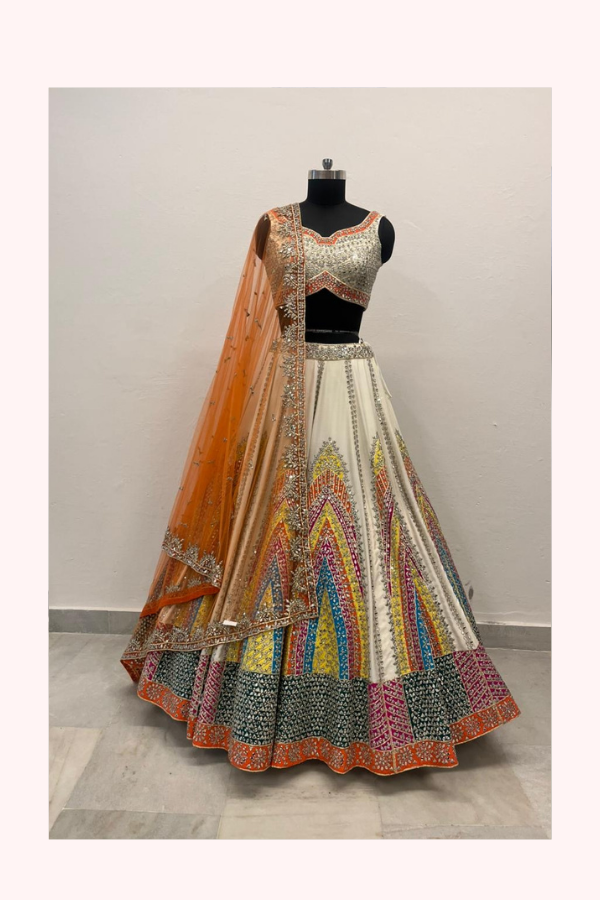 Angad Singh Multicolor Embroidered Lehenga Set