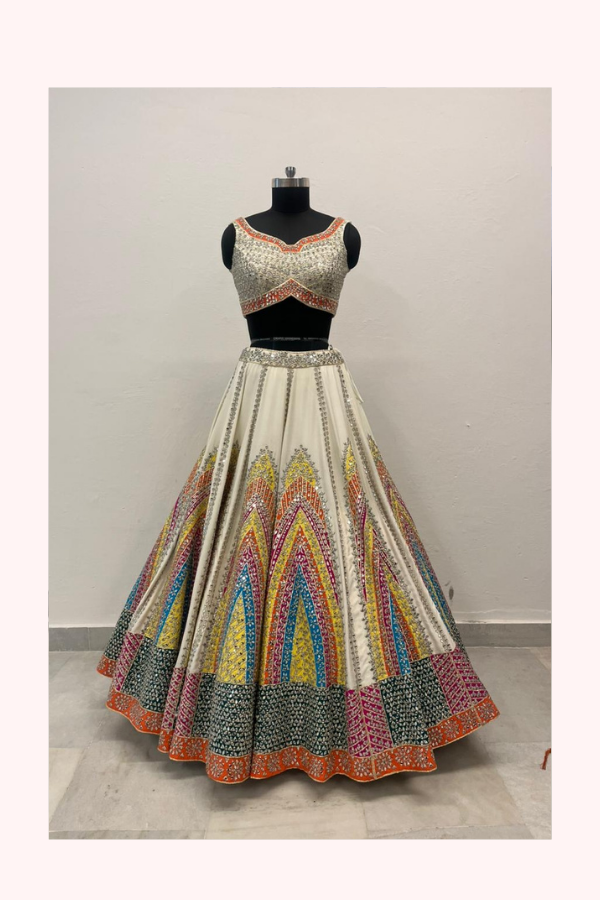 Angad Singh Multicolor Embroidered Lehenga Set