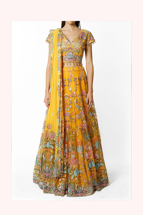 Rabani & Rakha Embroidered Lehenga Set