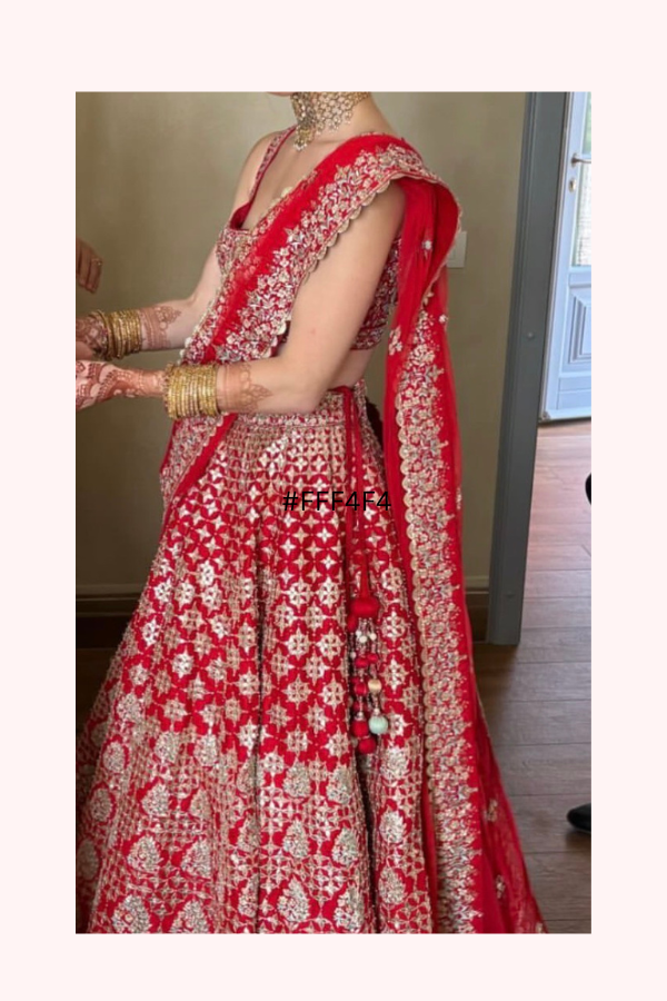 Anita Dongre Red Lehenga Set