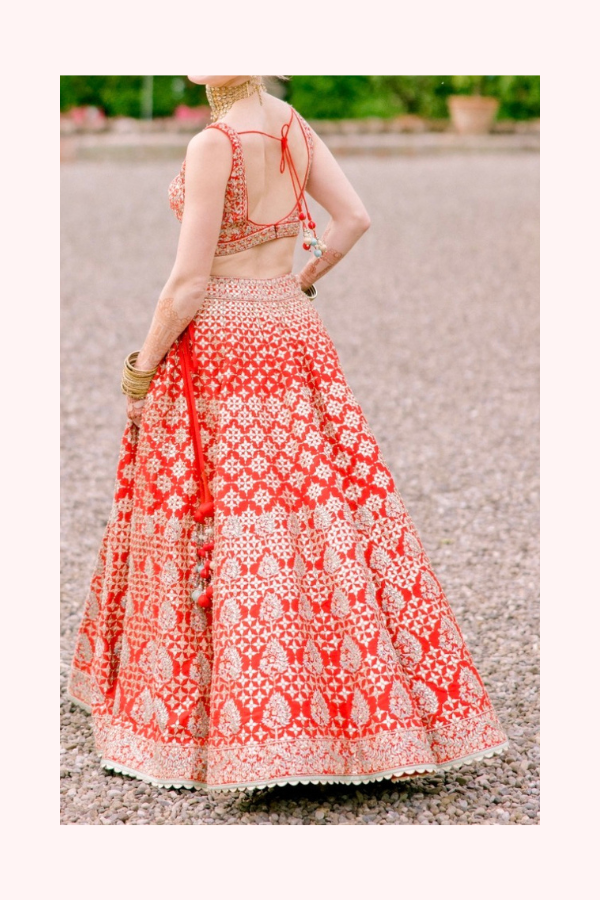 Anita Dongre Red Lehenga Set