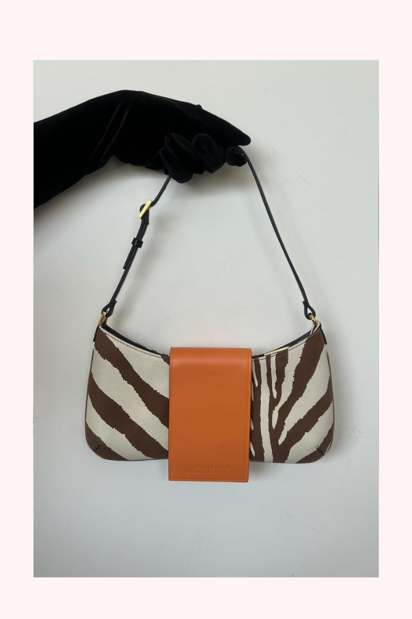 Jacquemus Le Bisou zebra-print leather shoulder bag